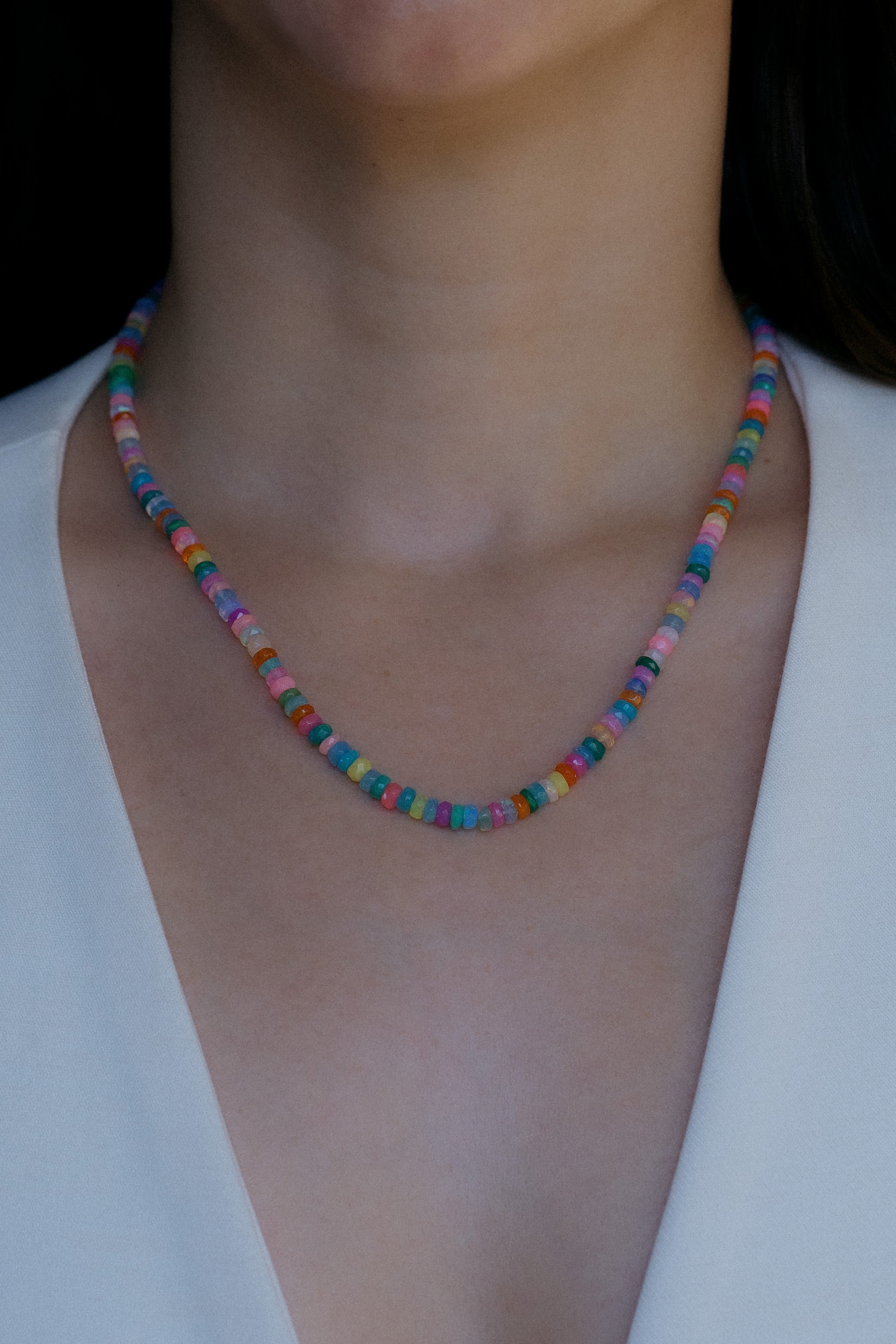 Bead Baby Opal Rainbow Necklace Set