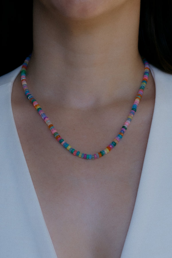 Bead Baby Opal Rainbow Necklace Set