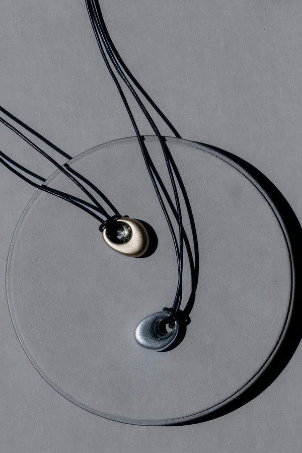 Egg Drop Necklace Brass