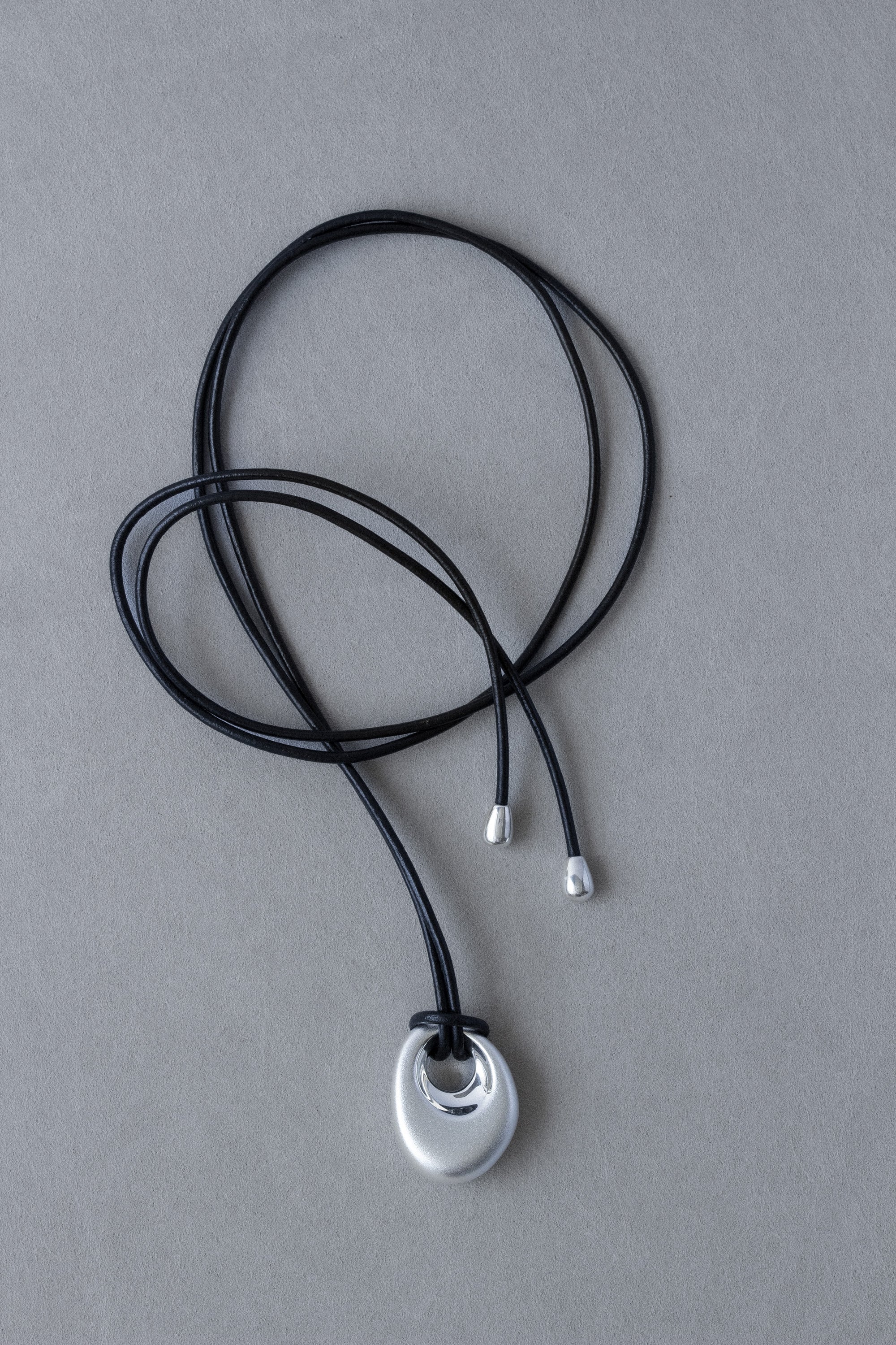 Egg Drop Necklace Silver