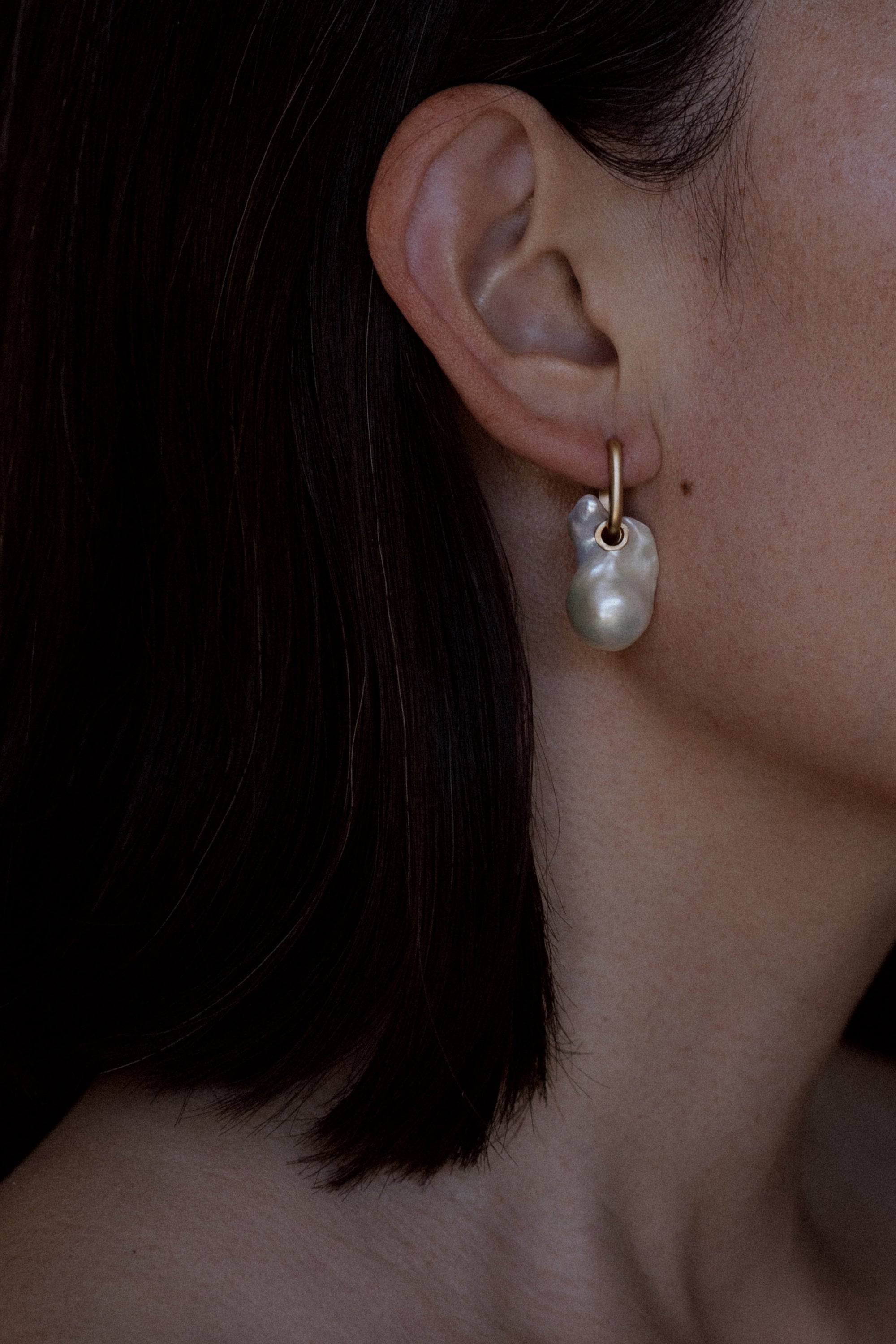 Mother of Pearl Fireball Earrings