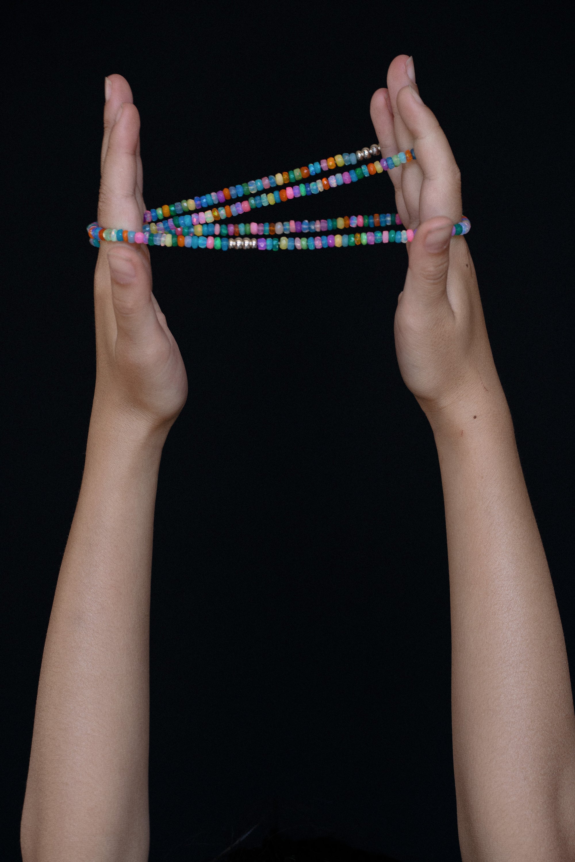 Bead Baby Opal Rainbow Necklace Set