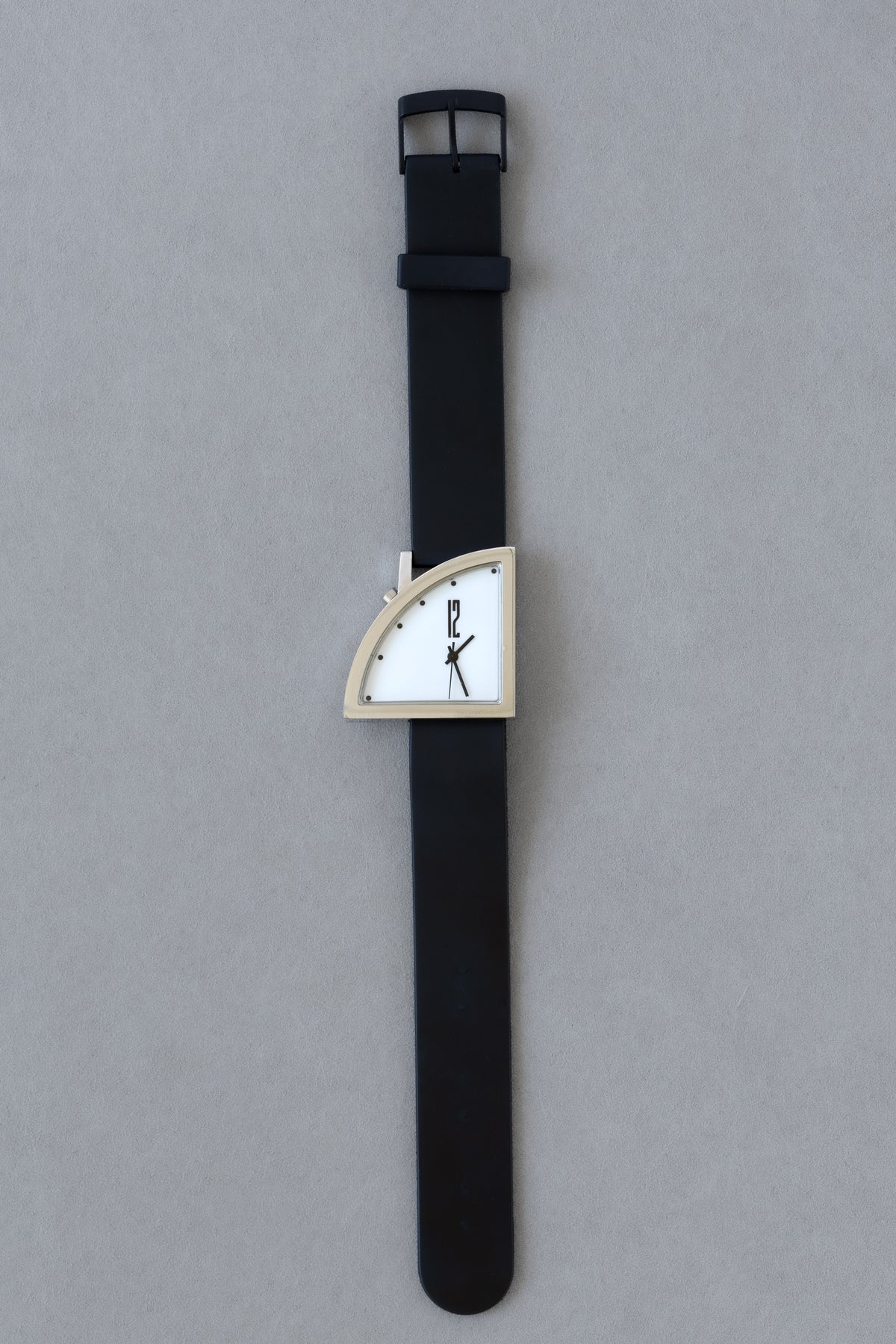 Brodmann Segments by Ventura quarter-arc steel watch, front view